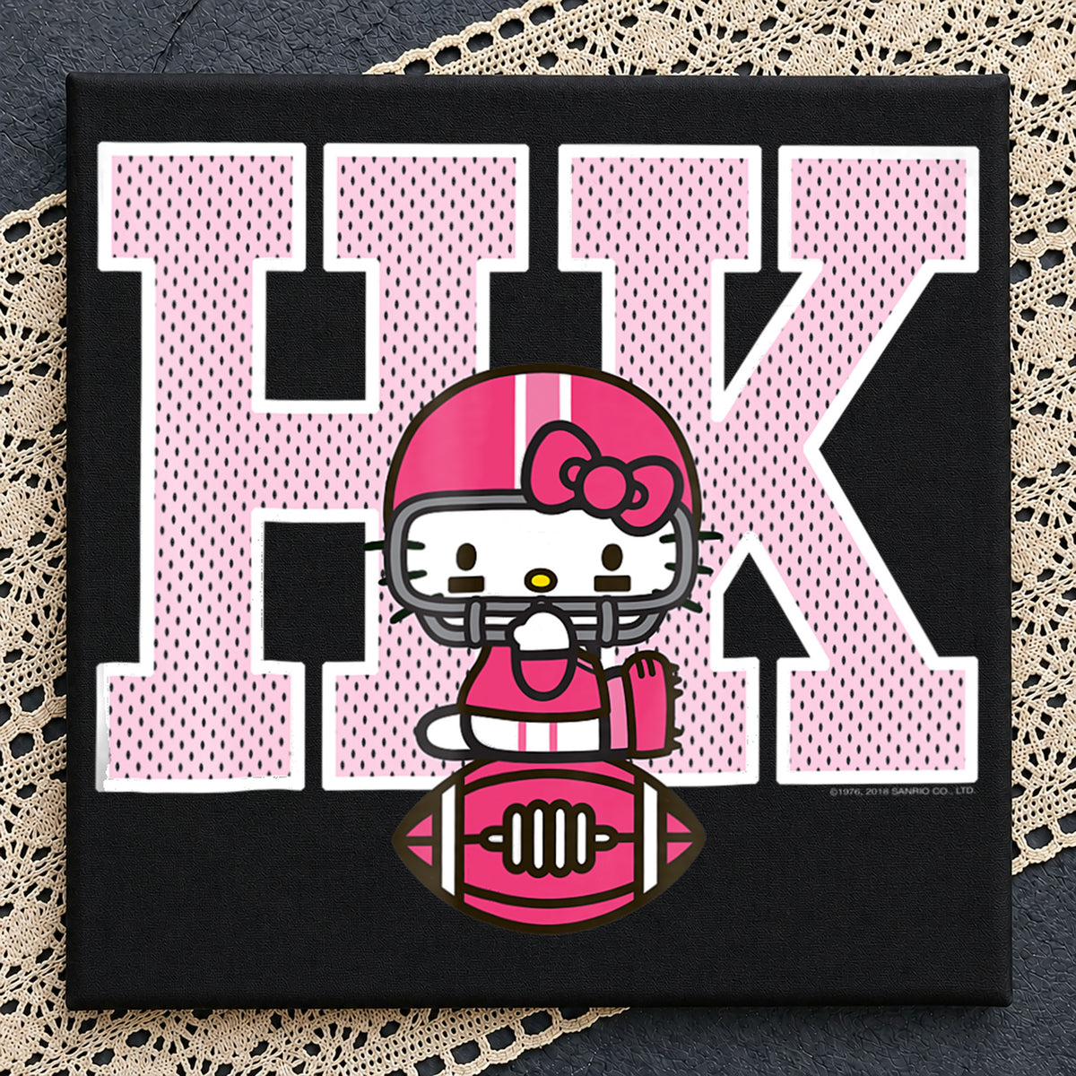 Hello Kitty Football Helmet HK Varsity Letters PNG