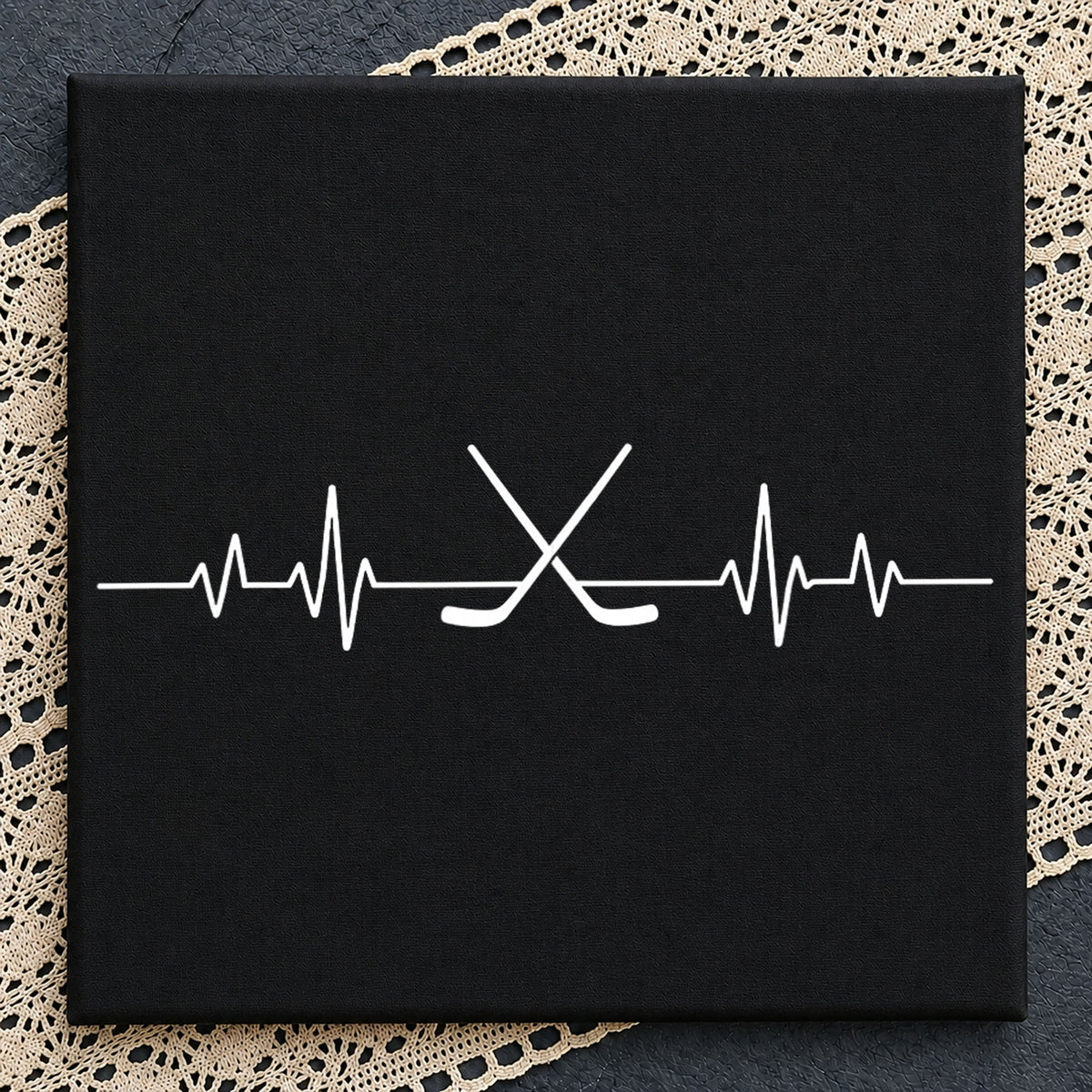 Hockey Heartbeat Pulse SVG, Sports Sticks Cricut Cut File