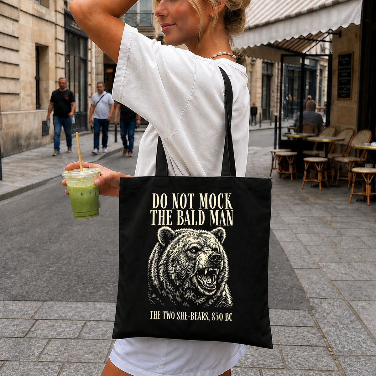 Do Not Mock The Bald Man PNG, Grizzly Bear Shirt PNG, Funny Quote PNG