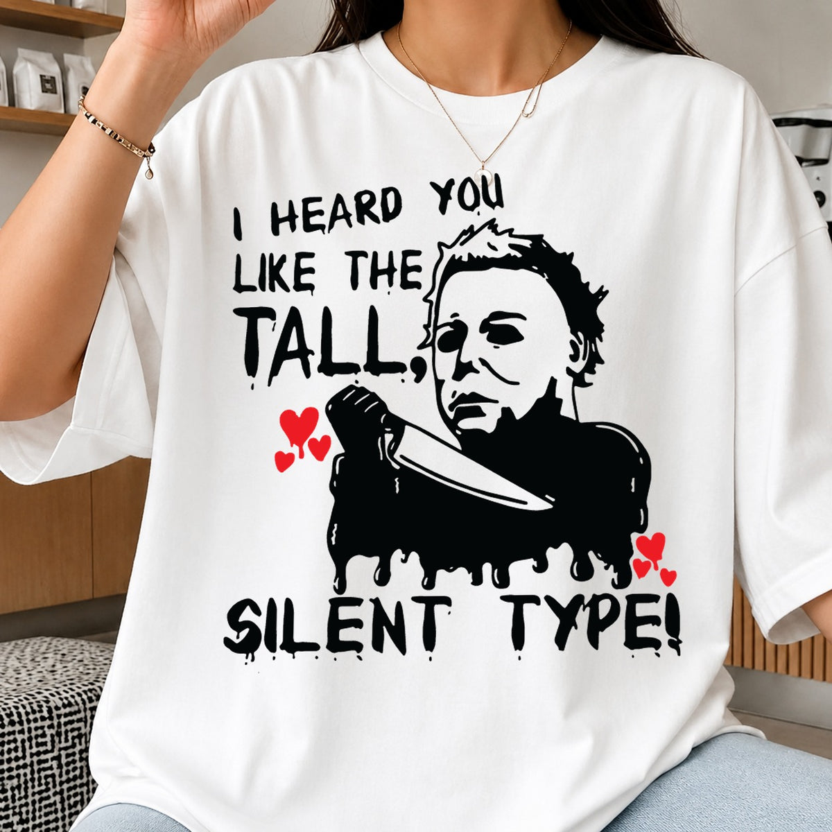 Michael Myers Tall Silent Type Valentine Cricut SVG
