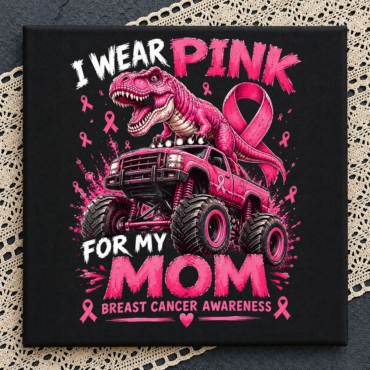 I Wear Pink For My Mom Breast Cancer Awareness PNG