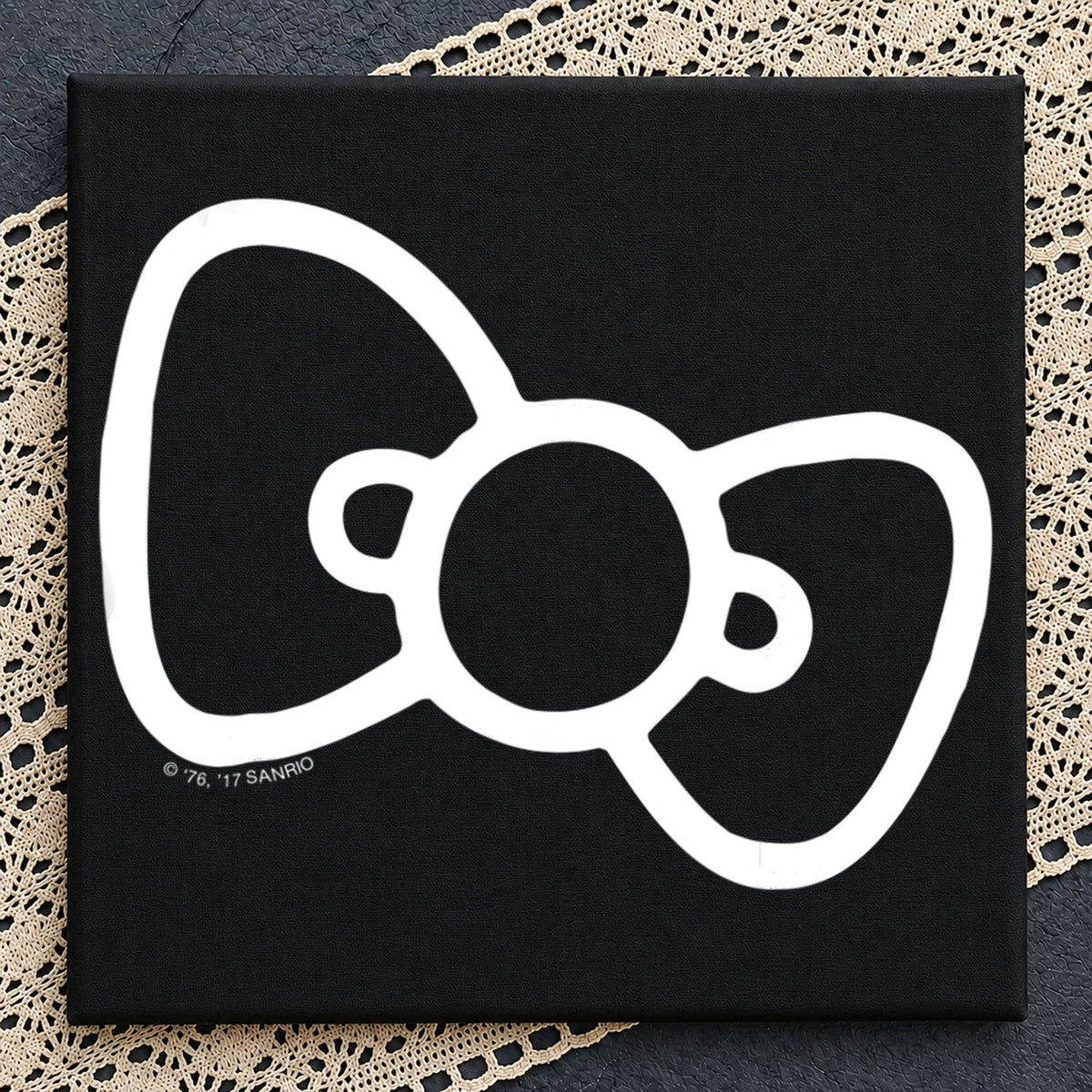 Hello Kitty Sanrio Iconic Bow Outline Clipart PNG