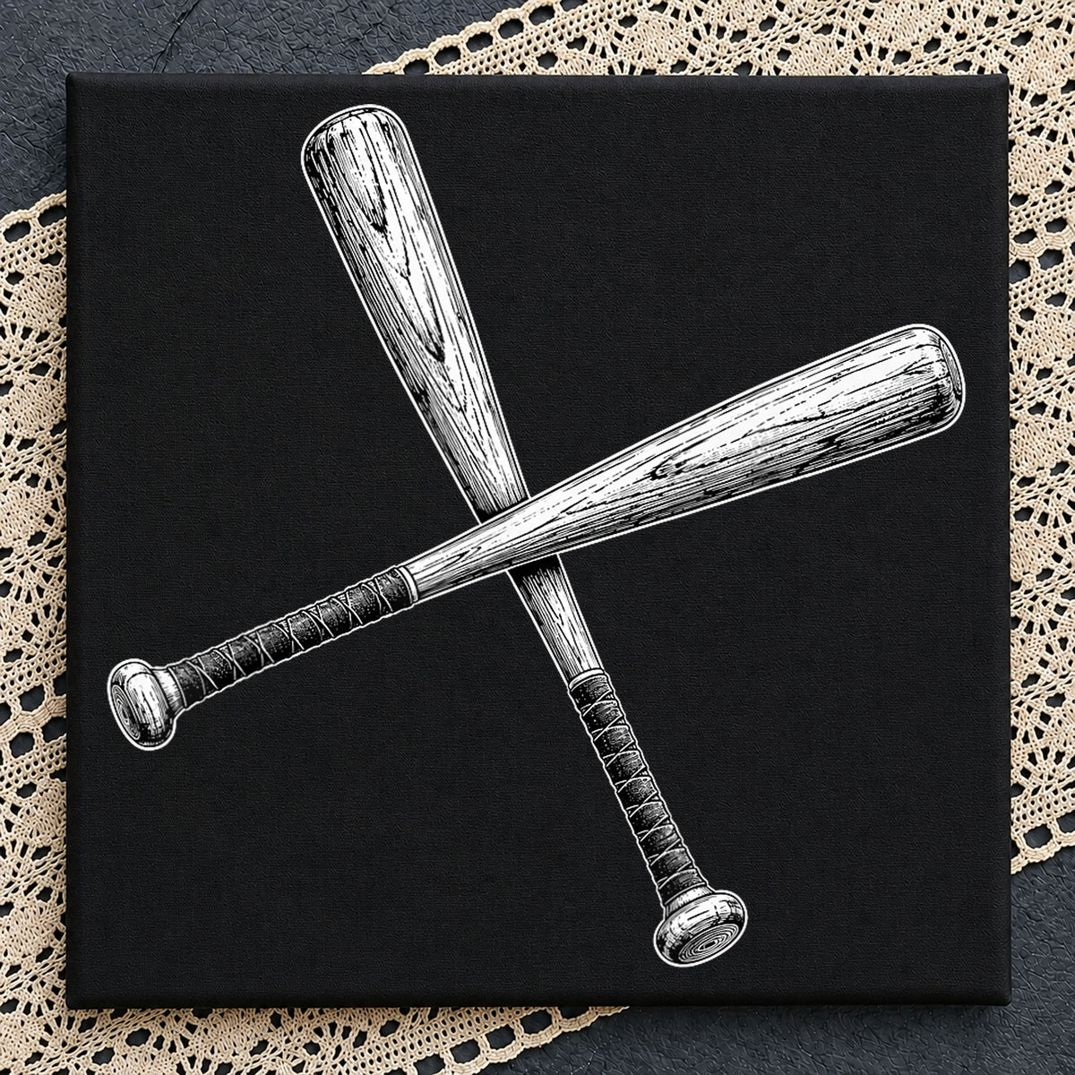 Crossed Baseball Bats Sketch Vintage Sports PNG