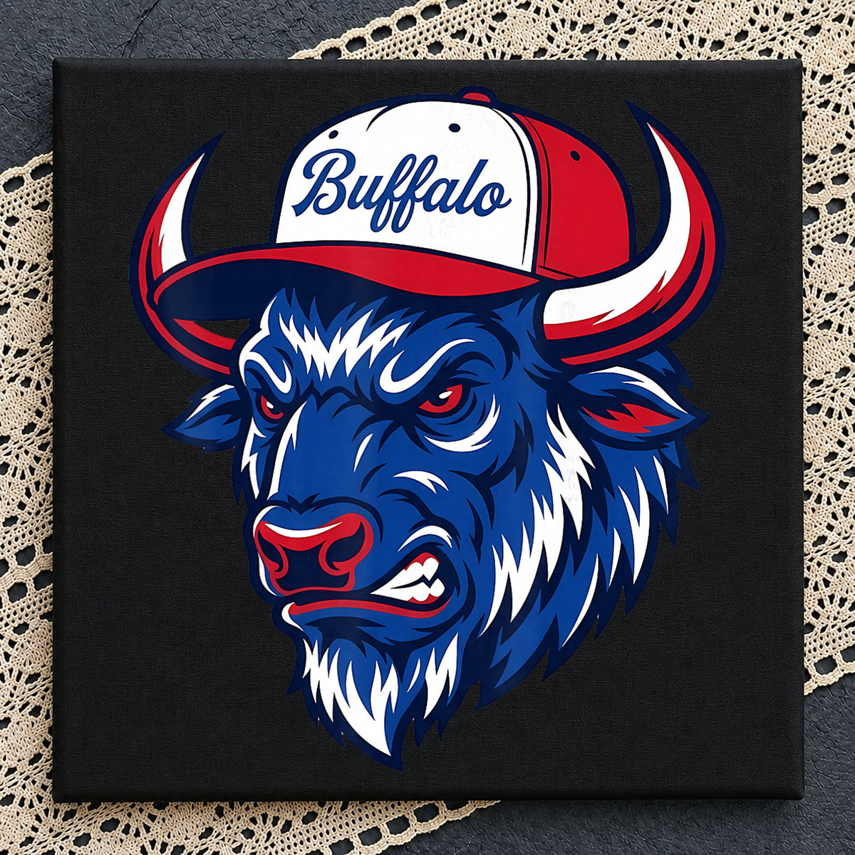 Buffalo Bills Bison Mascot Baseball Cap Sports PNG