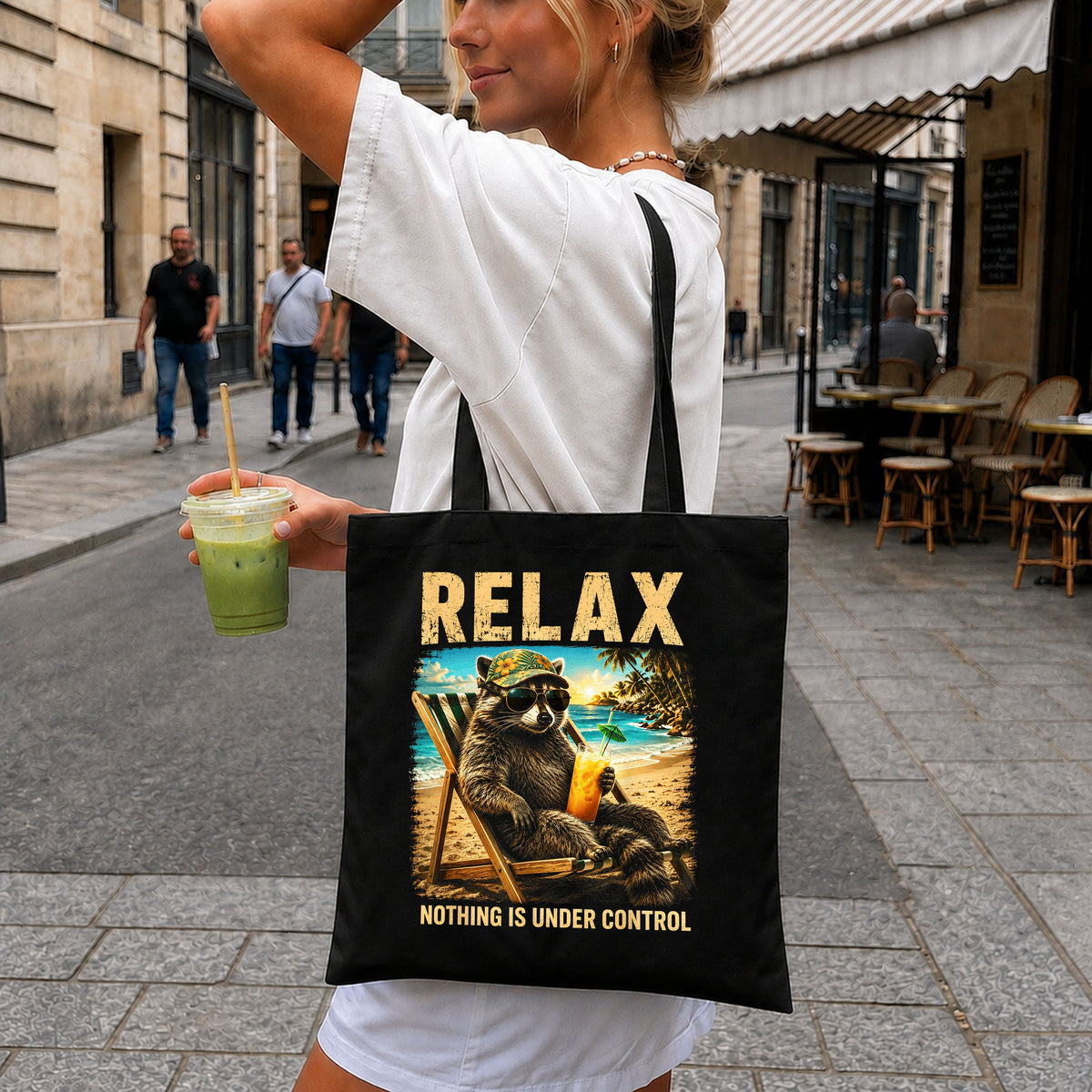 Relax Raccoon Beach PNG, Nothing Is Under Control, Summer PNG