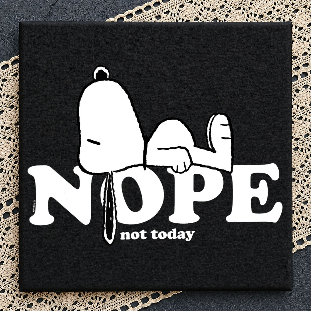 Snoopy Nope Not Today Lazy Funny Quote PNG