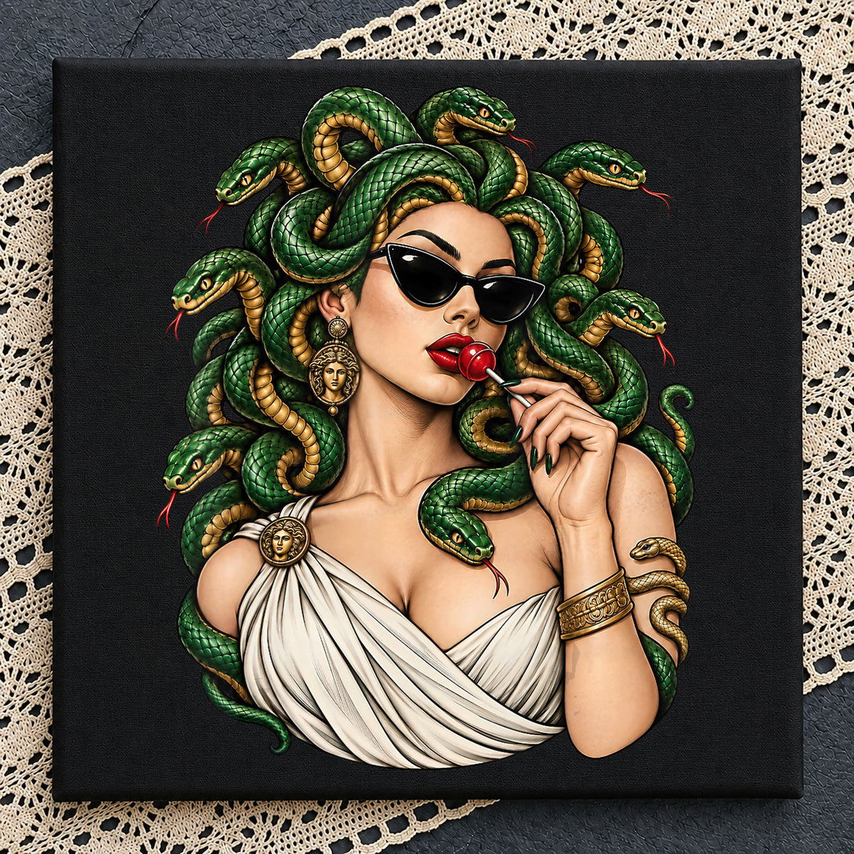 Medusa Goddess Snake Hair Sunglasses PNG, Craft File Design