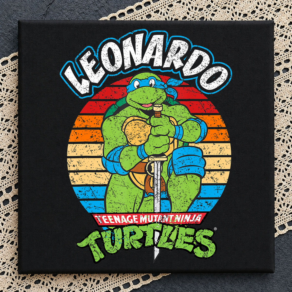 Leonardo Teenage Mutant Ninja Turtles Retro Vintage PNG
