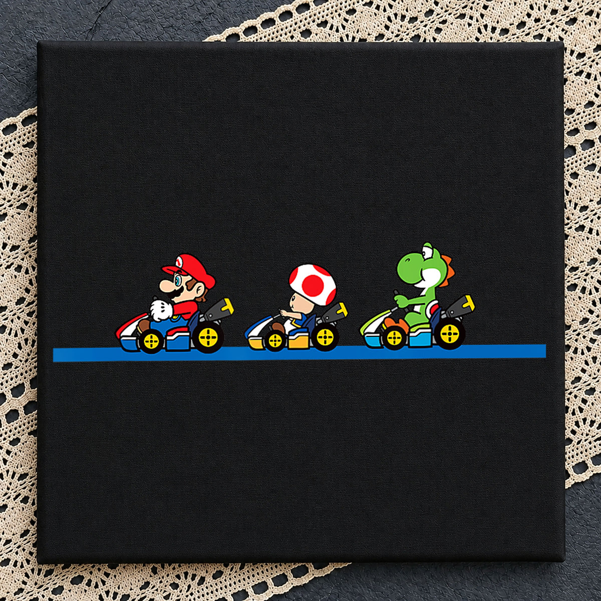 Mario Kart Racing Characters Toad Yoshi Clipart PNG