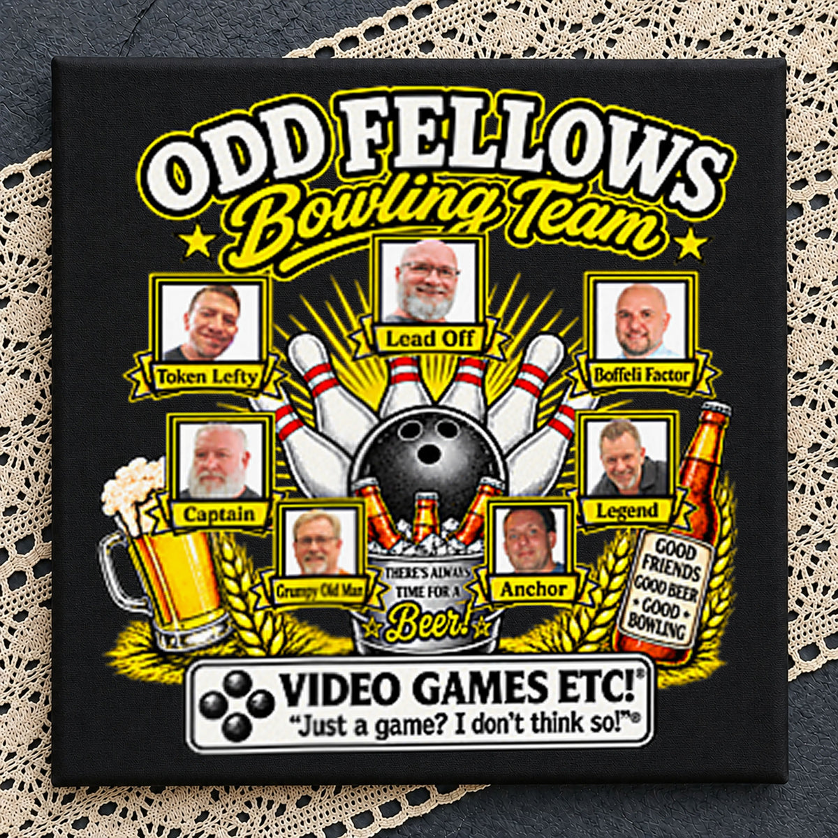 Odd Fellows Bowling Team Beer Friends Sublimation PNG