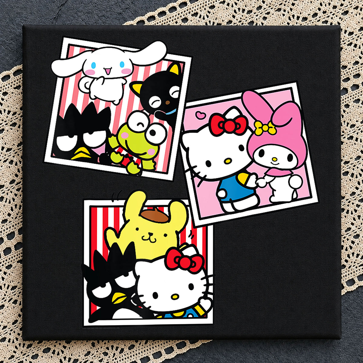 Hello Kitty Sanrio Friends Polaroid Photo Collage PNG