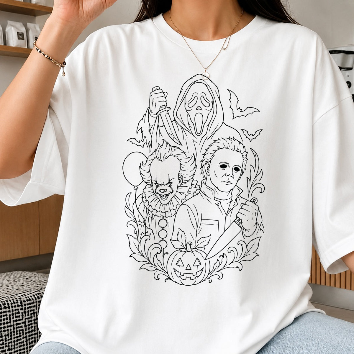 Horror Killers Ghostface Pennywise Michael Myers SVG