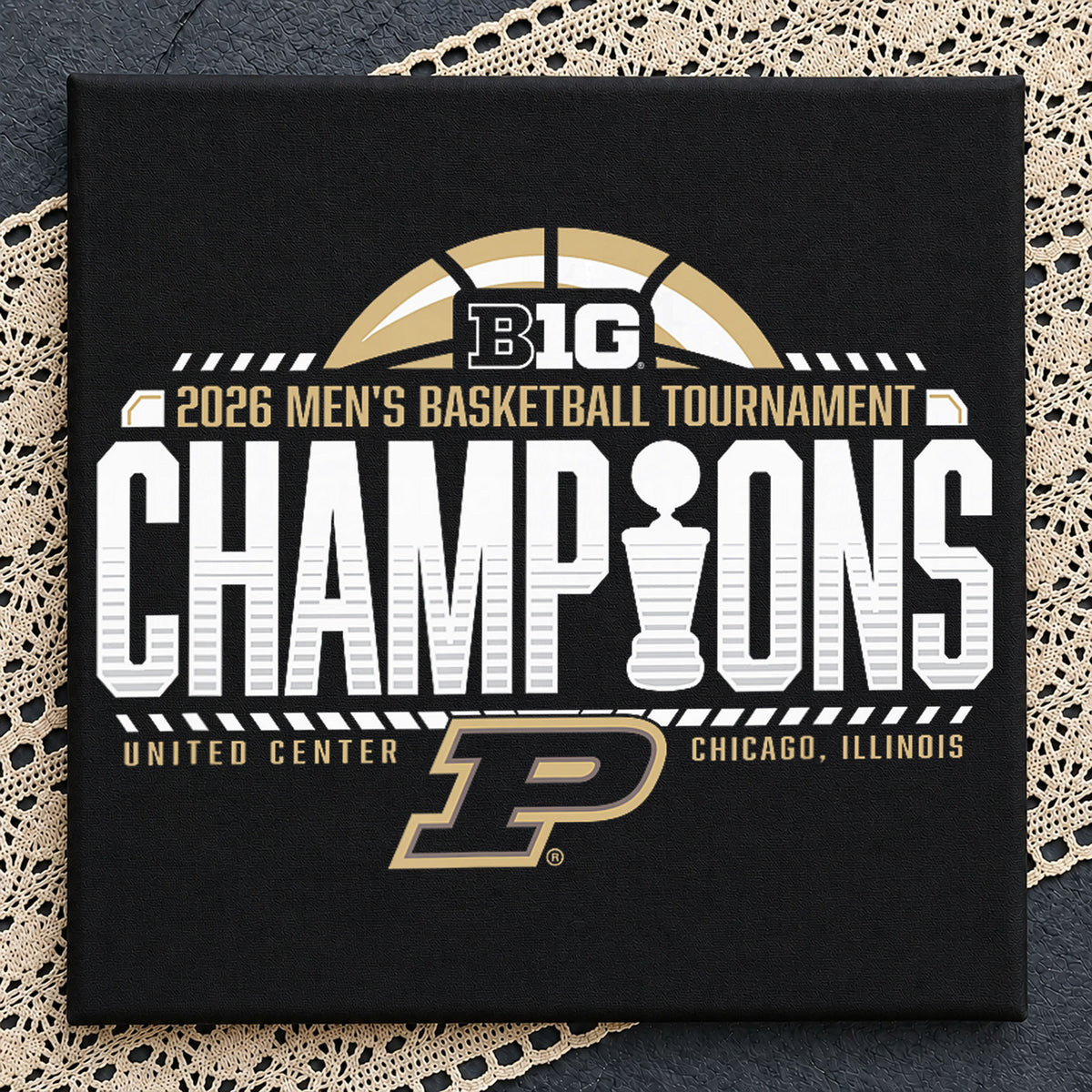 Purdue Boilermakers Big Ten 2026 Champions Basketball PNG