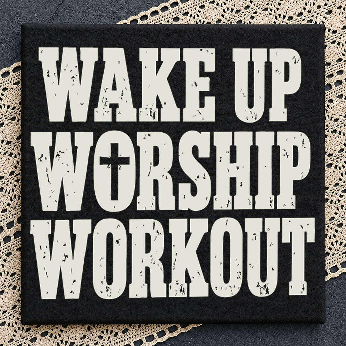 Wake Up Worship Workout SVG, Christian Gym Cricut File