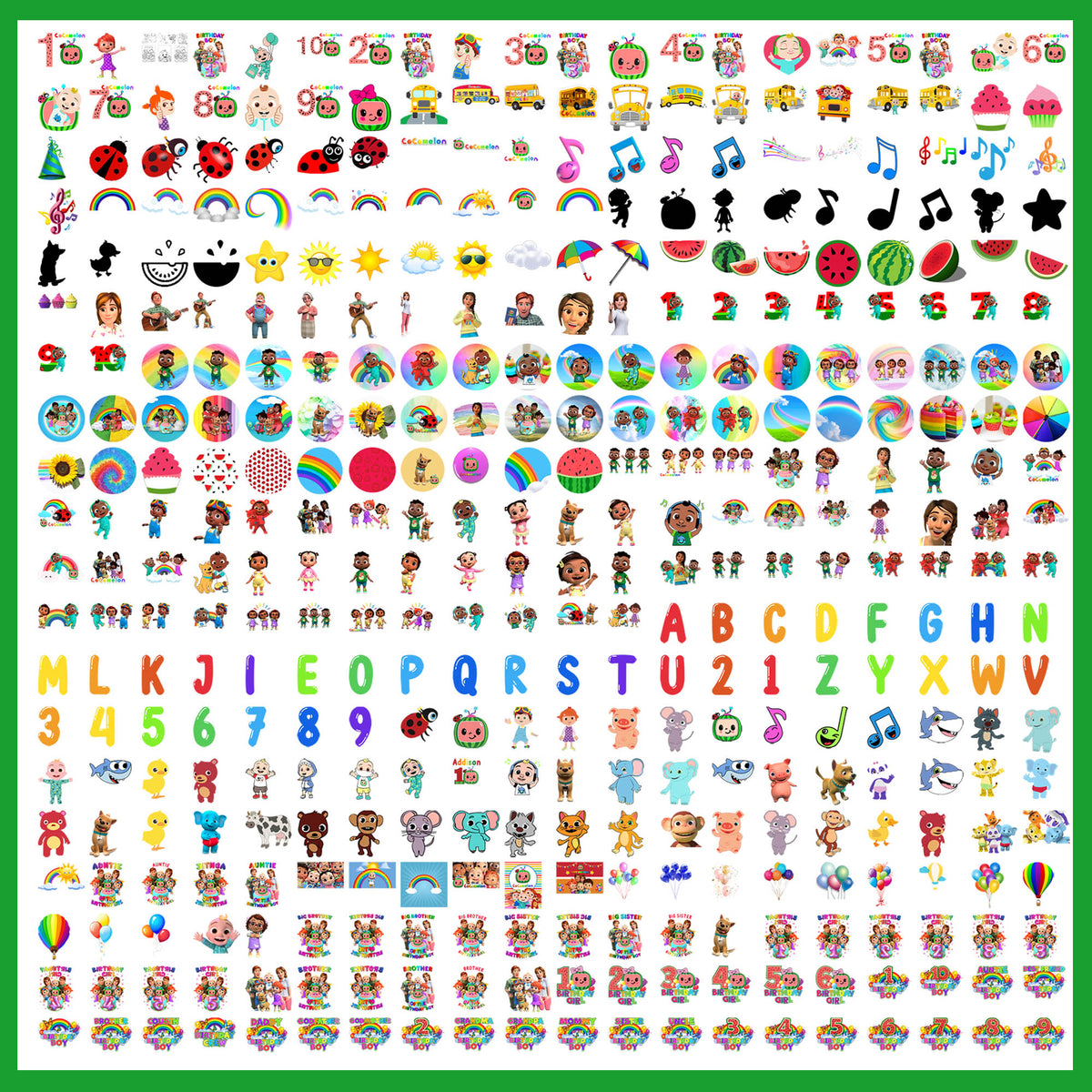 Cocomelon Cartoon Mega Bundle SVG| SvgBundleHub