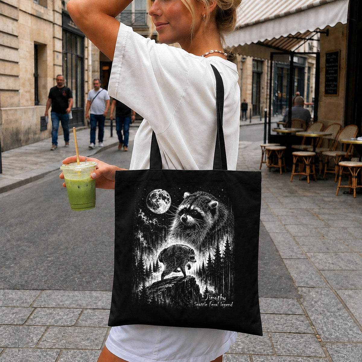 Raccoon Full Moon PNG, Feral Legend Shirt PNG, Gothic Animal PNG