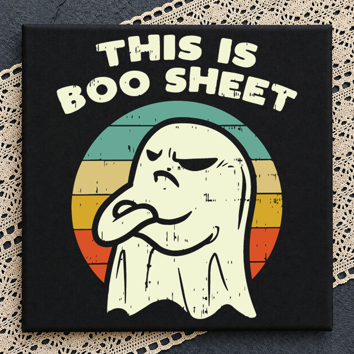 This Is Boo Sheet Funny Ghost Halloween Retro SVG