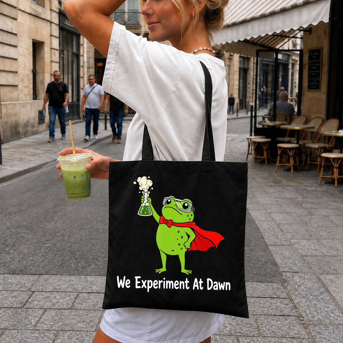 We Experiment At Dawn Frog PNG, Science Frog PNG, Funny Frog PNG