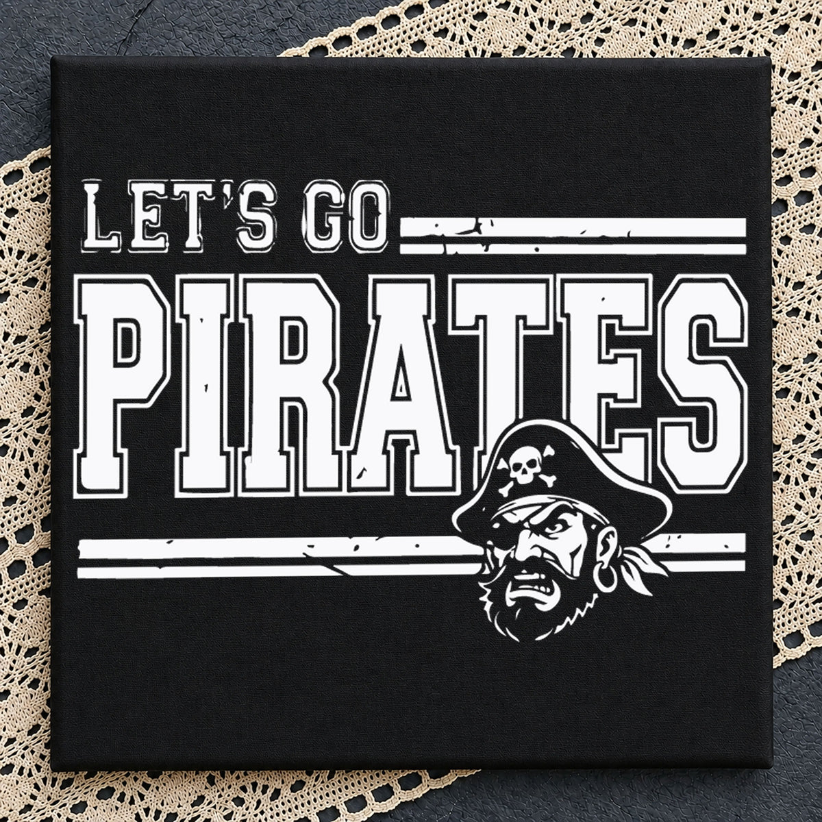 Let's Go Pirates SVG, Team Mascot Cricut Cut File