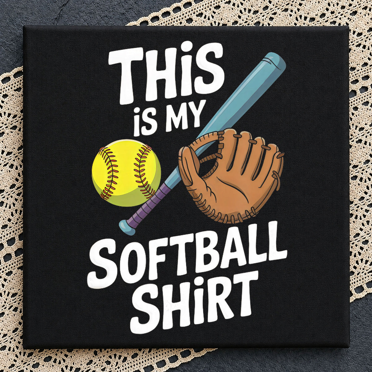 This Is My Softball Shirt Bat Glove Ball Clipart PNG