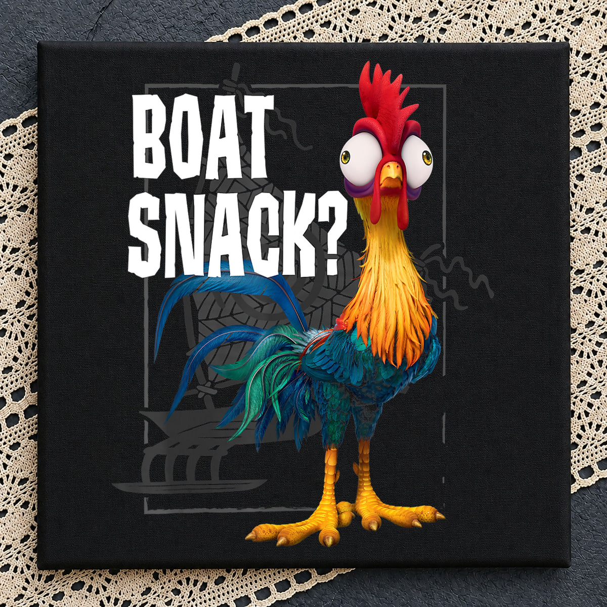Hei Hei Boat Snack Funny Moana Quote Chicken PNG