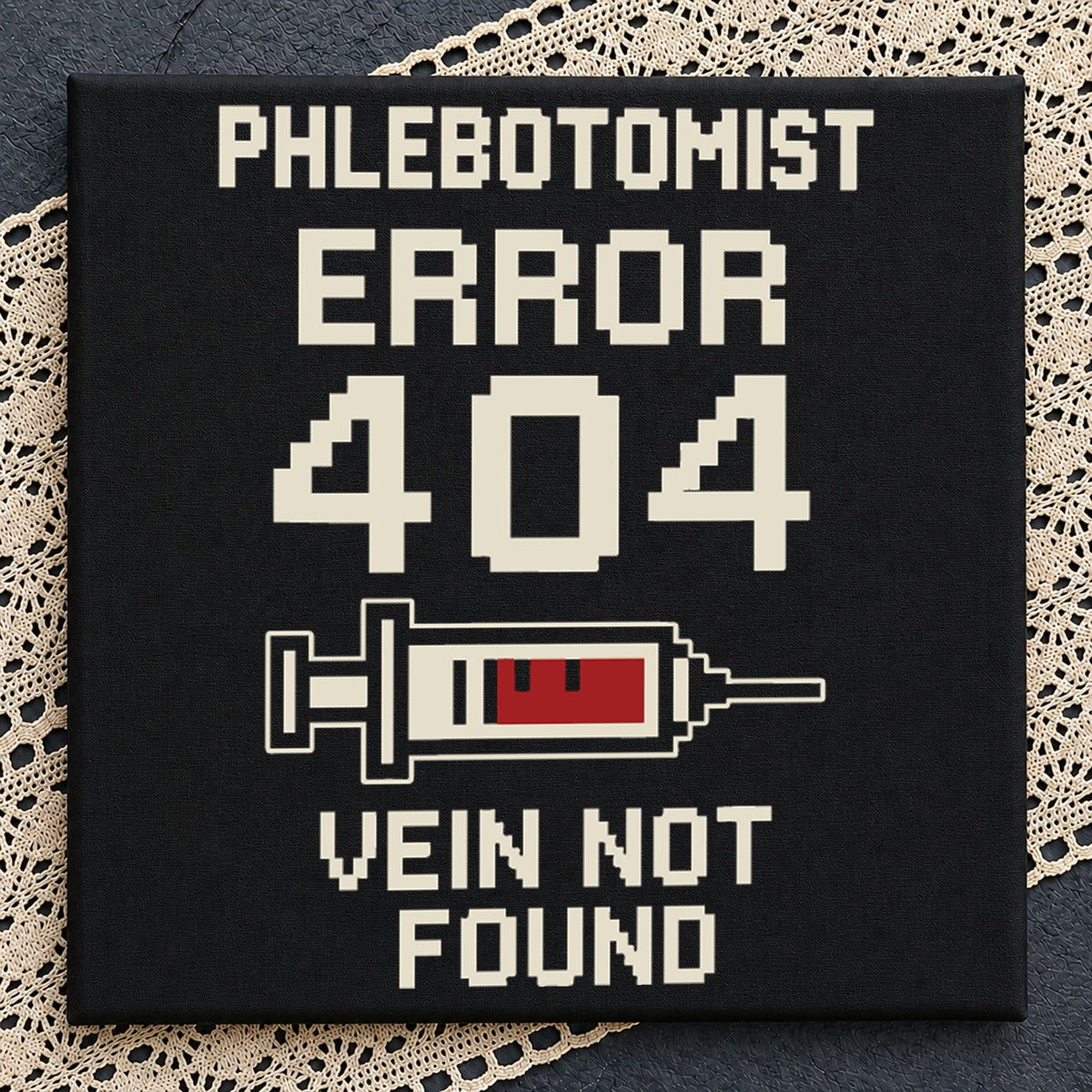 Phlebotomist Error 404 Vein Not Found Clipart SVG