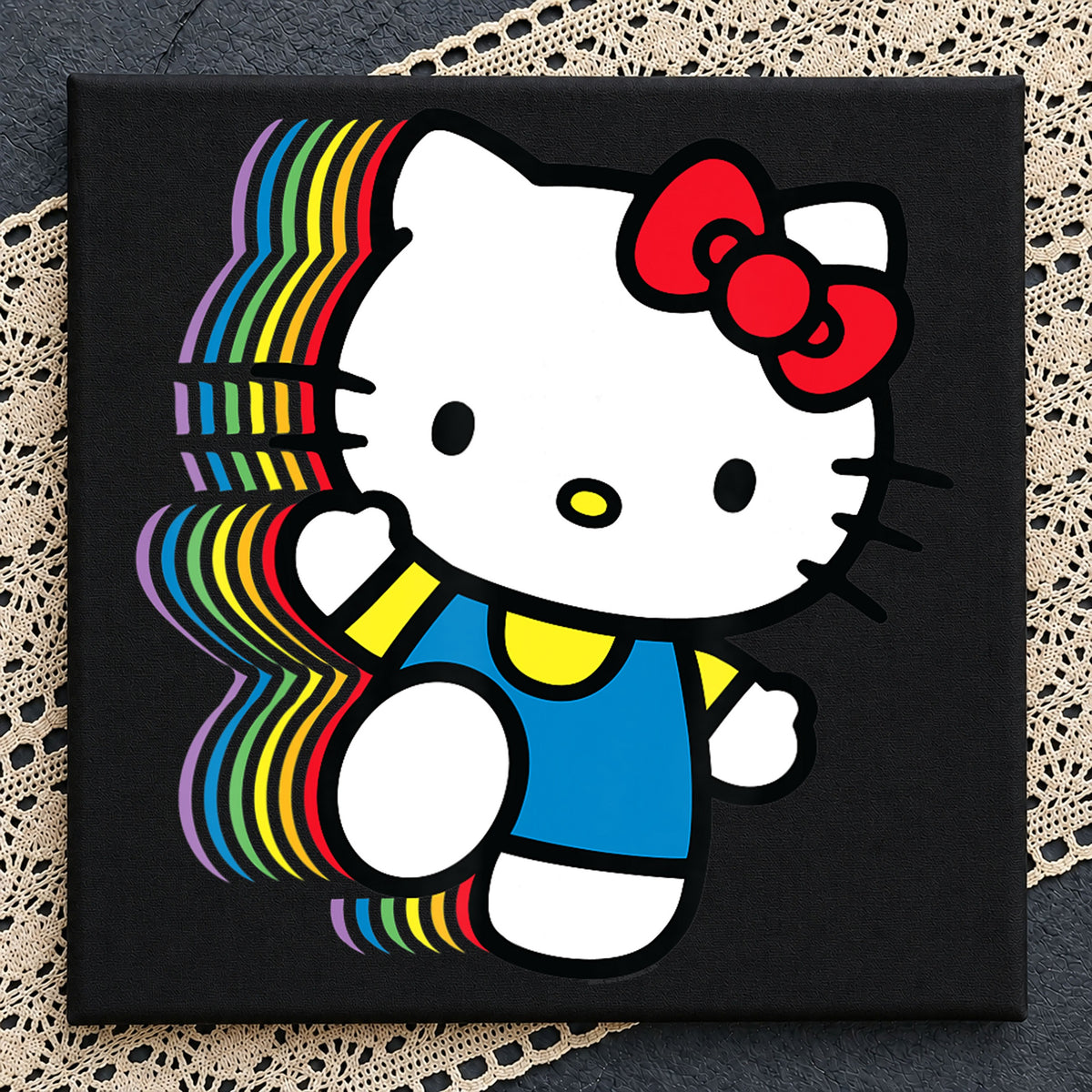 Hello Kitty Rainbow Layered Running Sanrio PNG