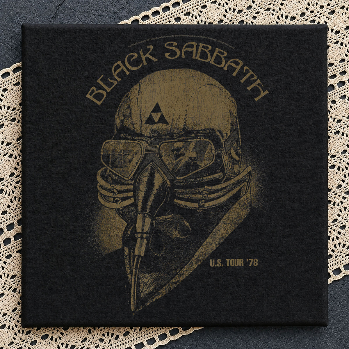 Black Sabbath US Tour 78 Skull Mask Vintage PNG