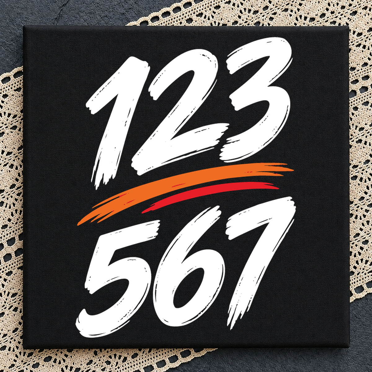 Brush Number Font SVG, Bold Athletic Sports Cricut Clipart