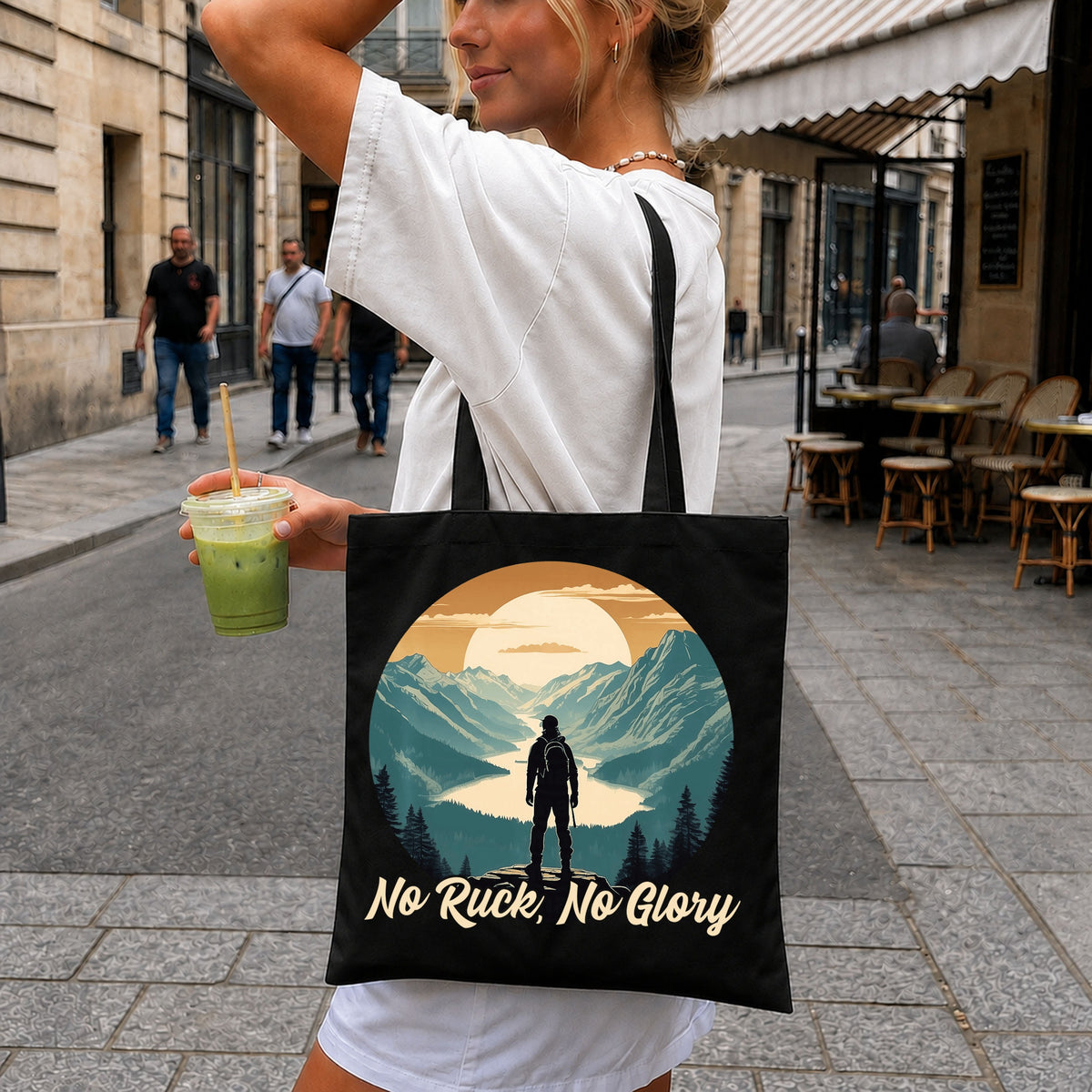 No Ruck No Glory PNG, Hiking Mountain Shirt Design, Rucking PNG
