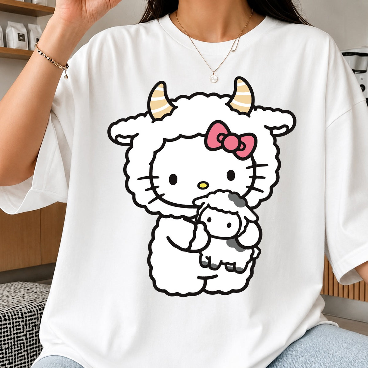 Hello Kitty Cow SVG, Adorable Animal Character Clipart