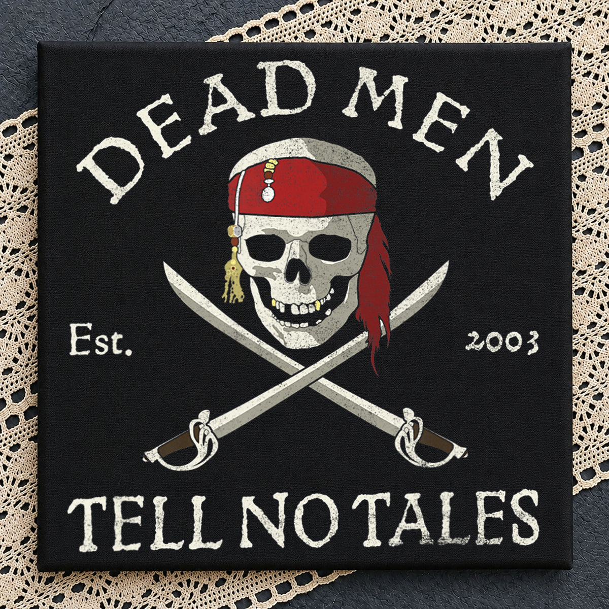 Dead Men Tell No Tales Pirate Skull Crossbones PNG