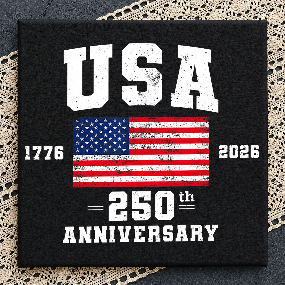 USA 250th Anniversary 1776 2026 American Flag PNG