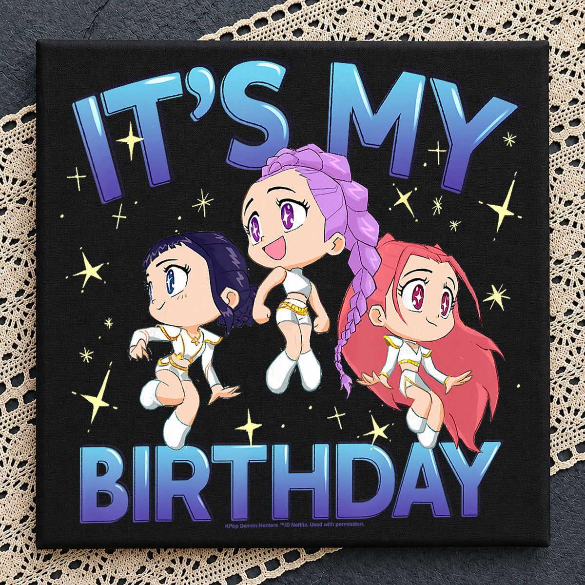 K-Pop Demon Hunters It's My Birthday Chibi Girls PNG