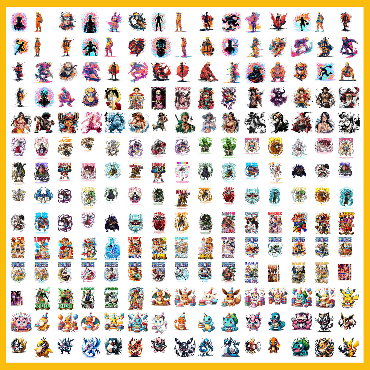 Anime Mega Bundle PNG, 500+ Clipart Designs | SvgBundleHub