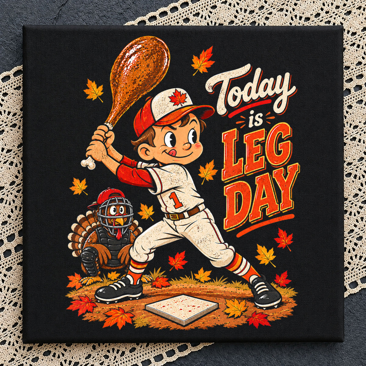 Today Is Leg Day Baseball Turkey Thanksgiving PNG