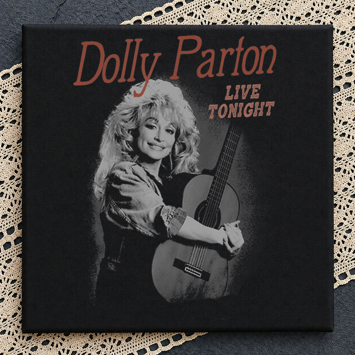 Dolly Parton Live Tonight Guitar Vintage Concert PNG