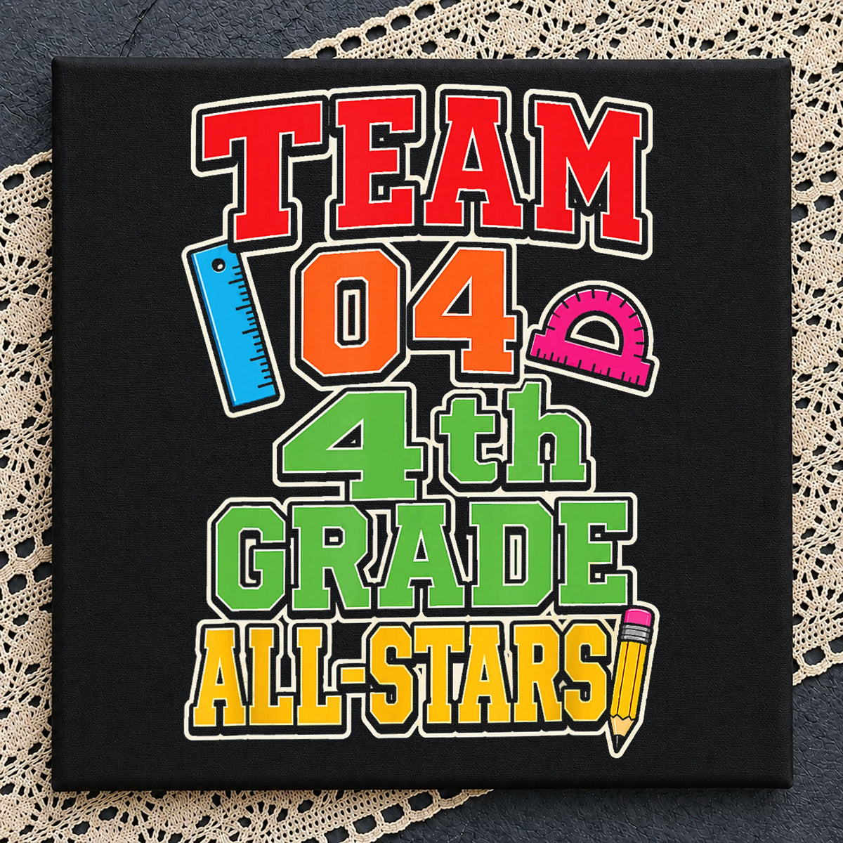 Team 04 4th Grade All-Stars SVG, School Clipart Design