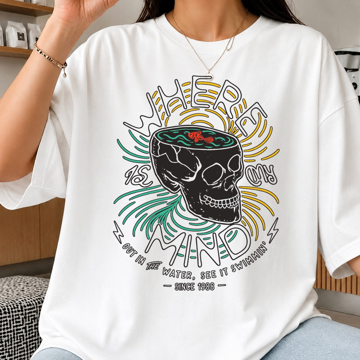 Where's My Mind Skull SVG, Funny Quote Cricut Clipart Design