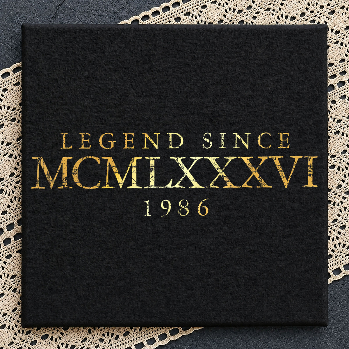 Legend Since 1986 MCMLXXXVI Roman Numeral Birthday PNG