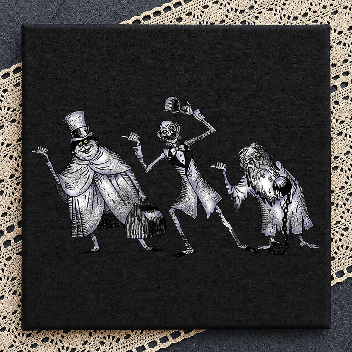 Haunted Mansion Hitchhiking Ghosts Trio Disney PNG
