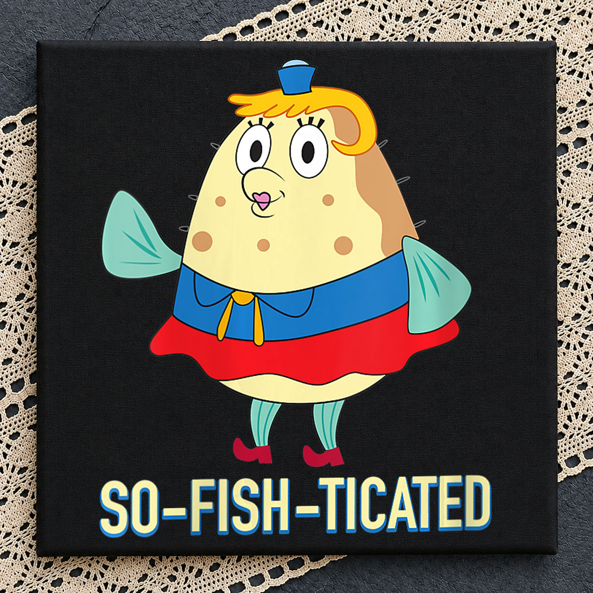 Mrs Puff So-Fish-Ticated Fancy Lady SpongeBob PNG