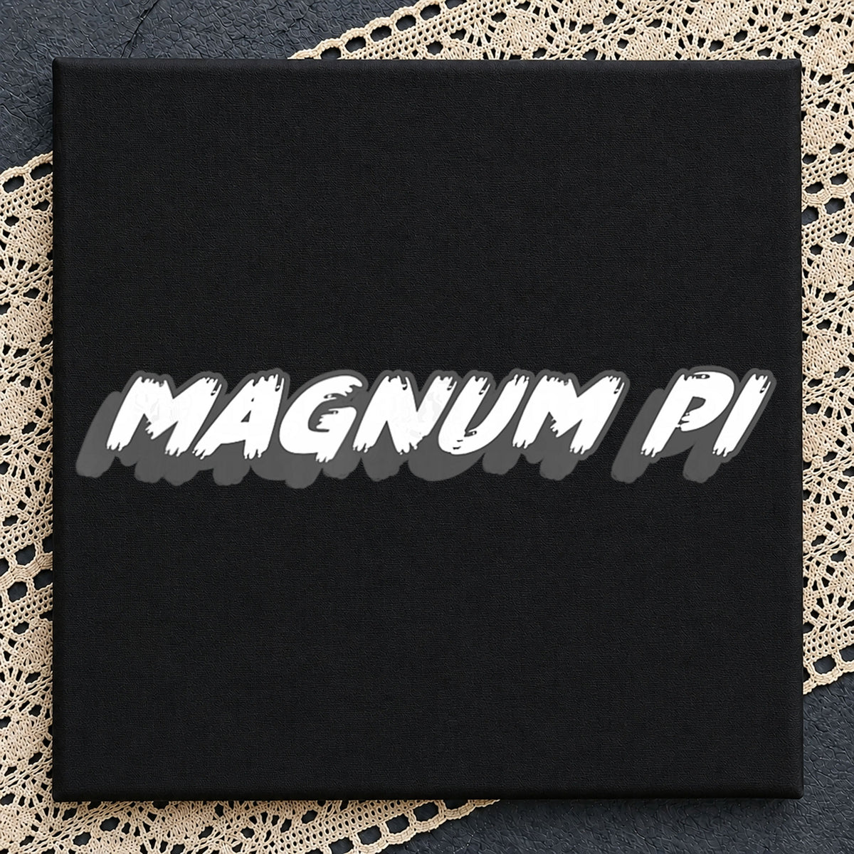 Magnum Pi PNG, Retro TV Show Logo Vinyl Clipart