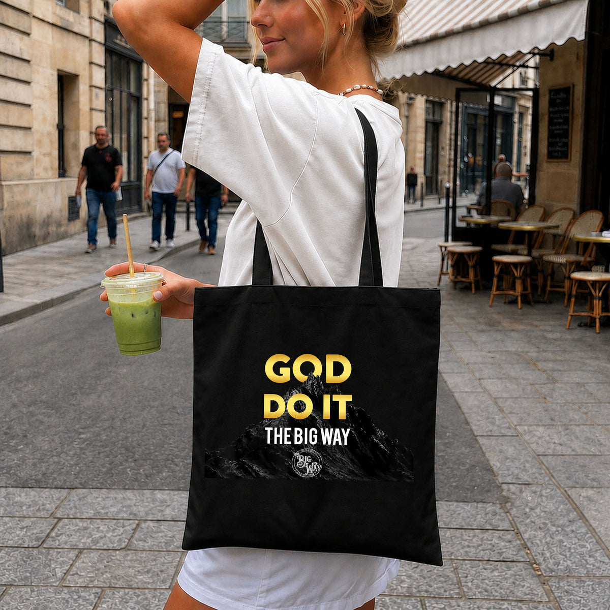 God Do It The Big Way PNG, Christian Faith Mountain, Motivational PNG