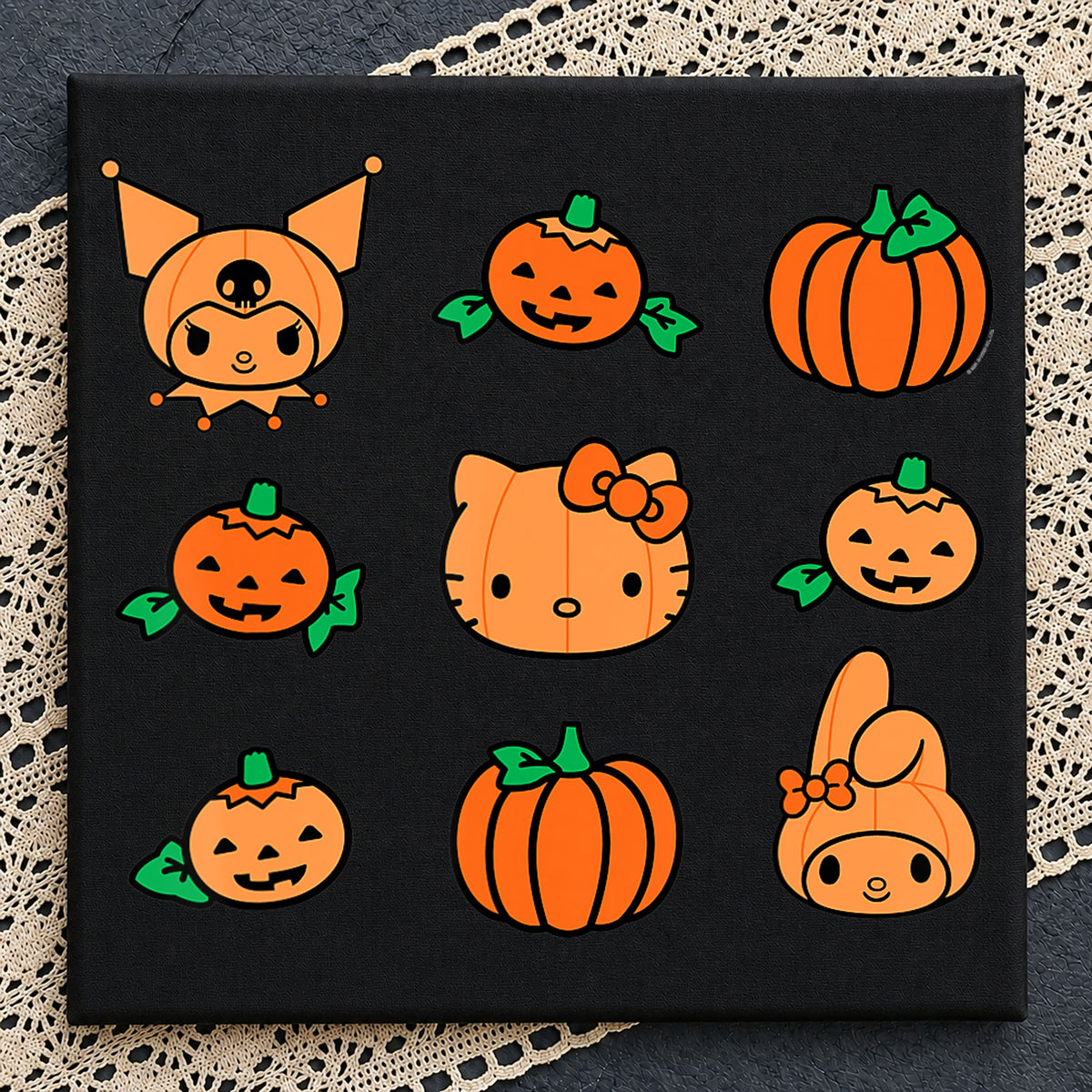 Hello Kitty Kuromi My Melody Halloween Pumpkin PNG
