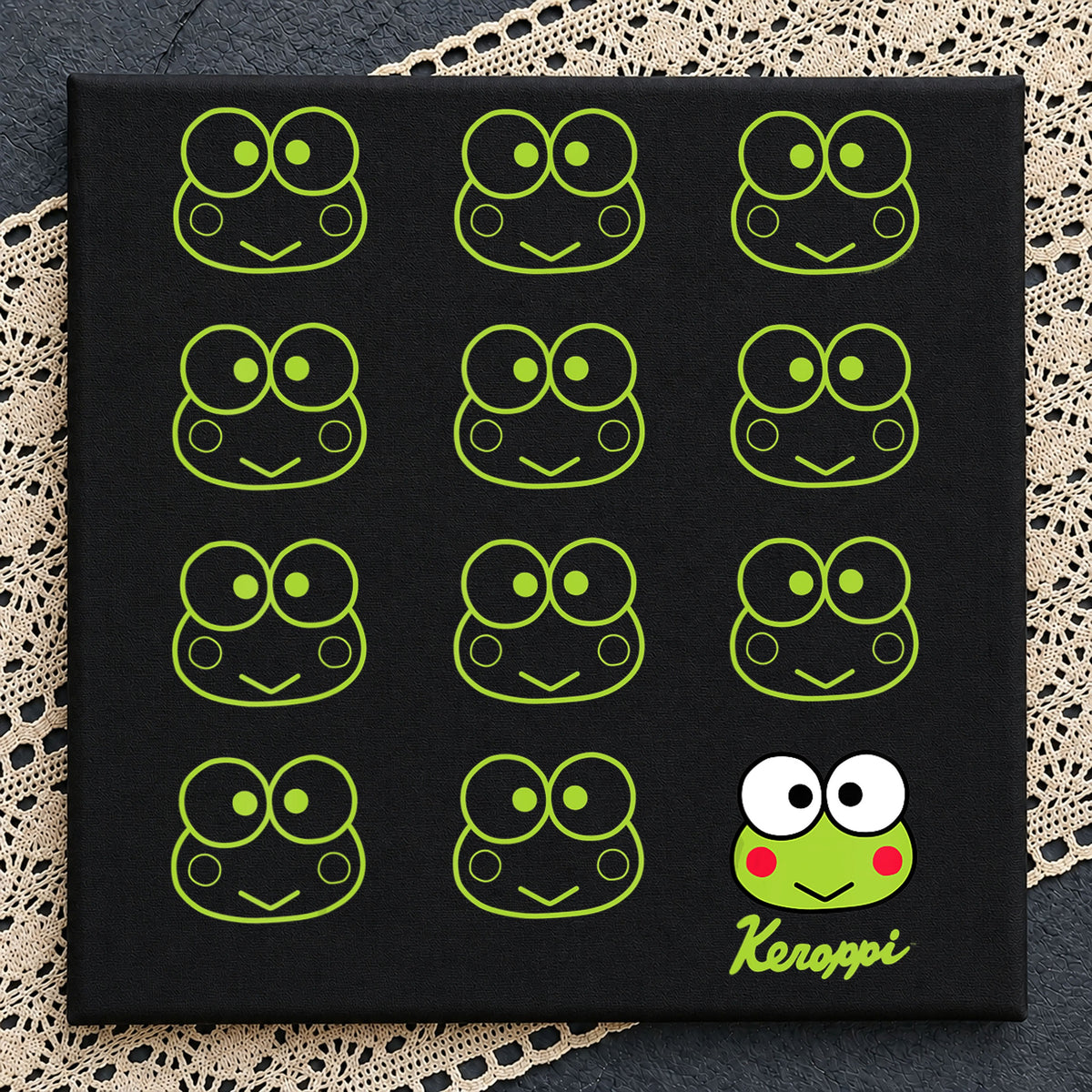 Keroppi Frog Face Outline Variations Sanrio Bundle PNG