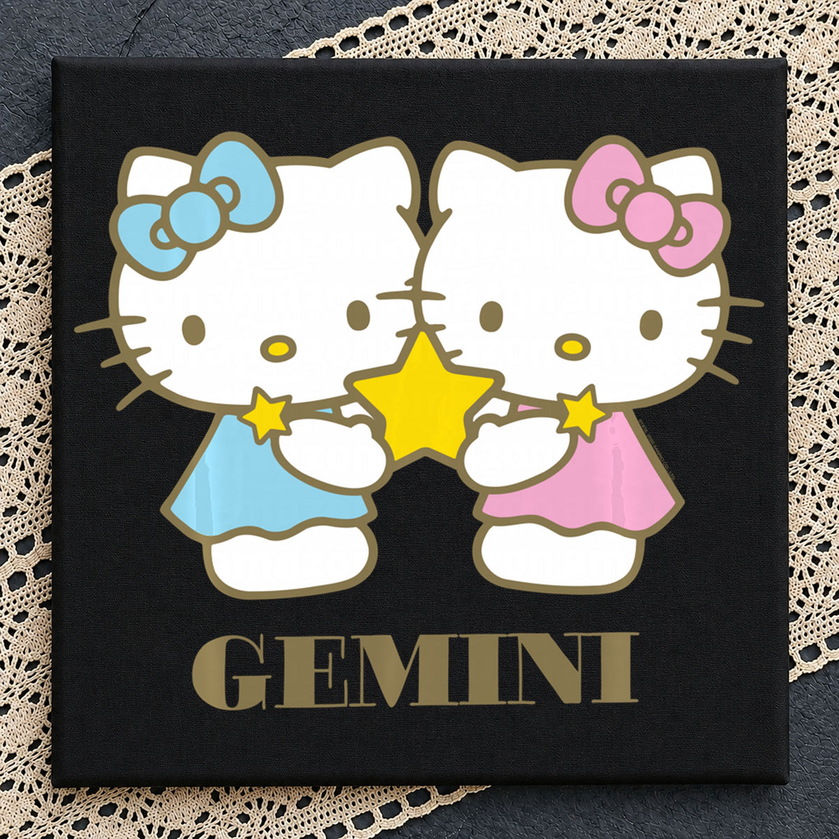 Hello Kitty Gemini Zodiac Twin Stars Kawaii PNG