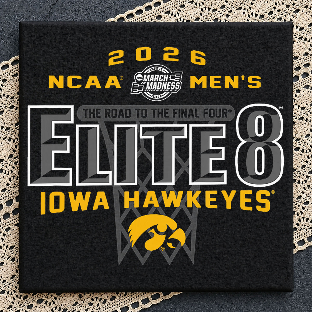 Iowa Hawkeyes Elite 8 Road To Final Four 2026 PNG