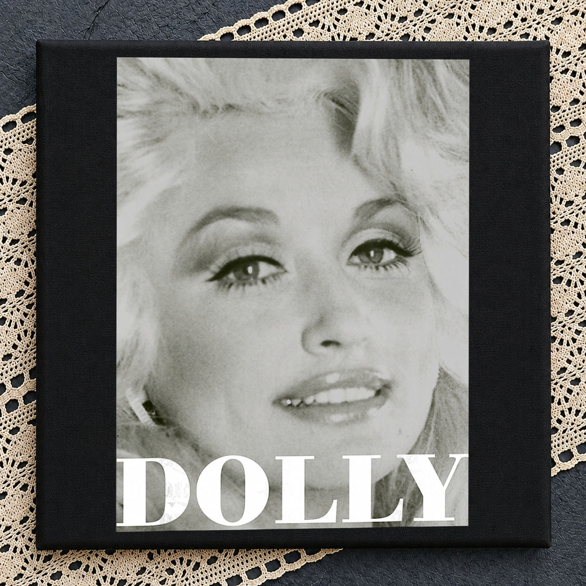 Dolly Parton Black White Photo Portrait Vintage PNG