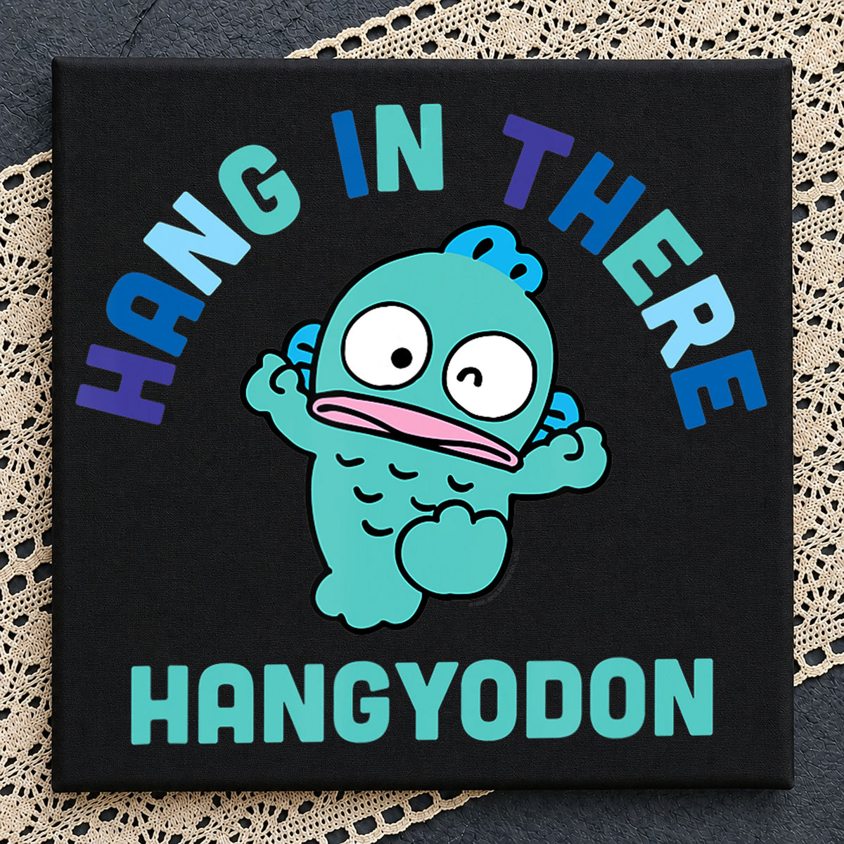 Hangyodon Hang In There Sanrio Quote Clipart PNG